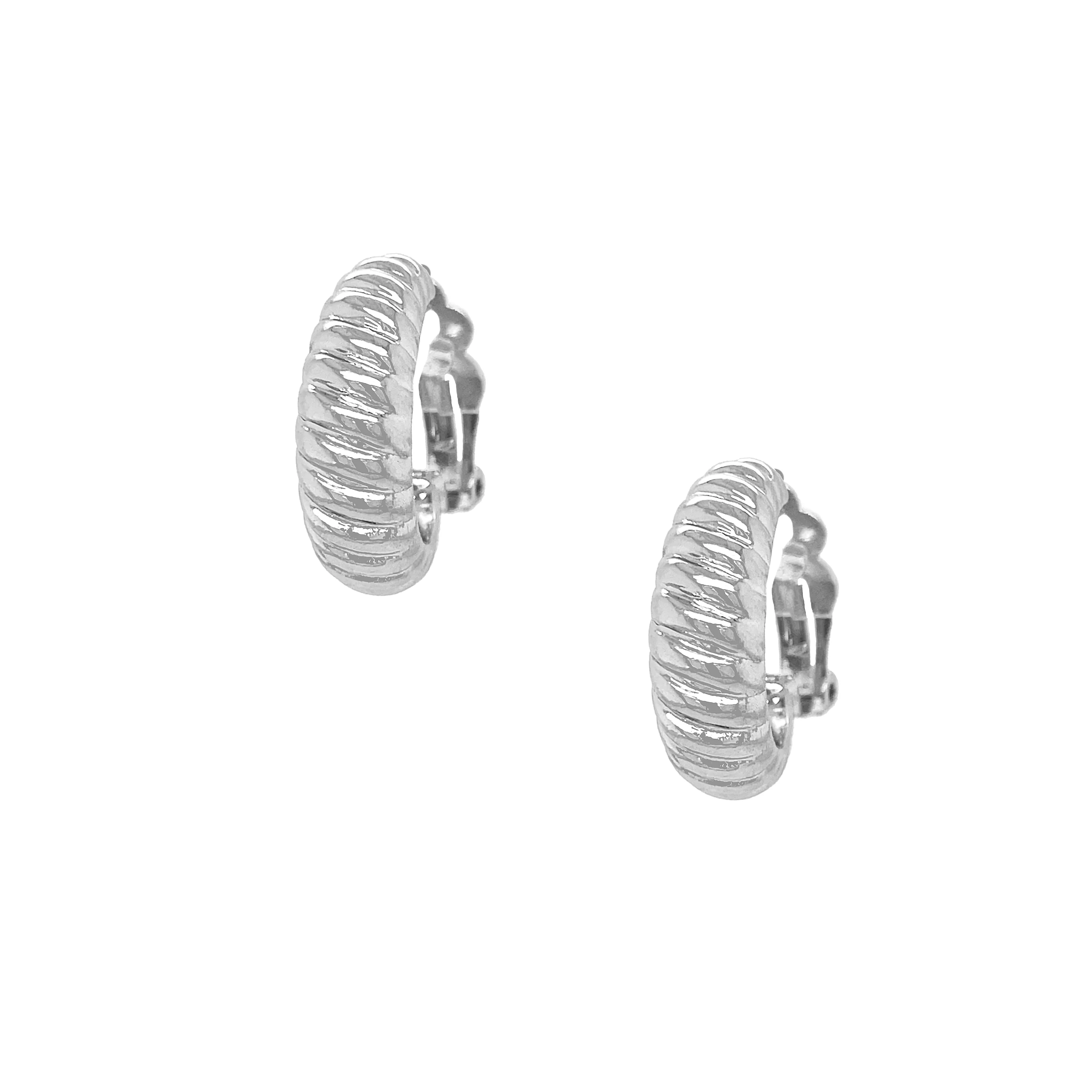 Twist Hoop Clip-On Earrings