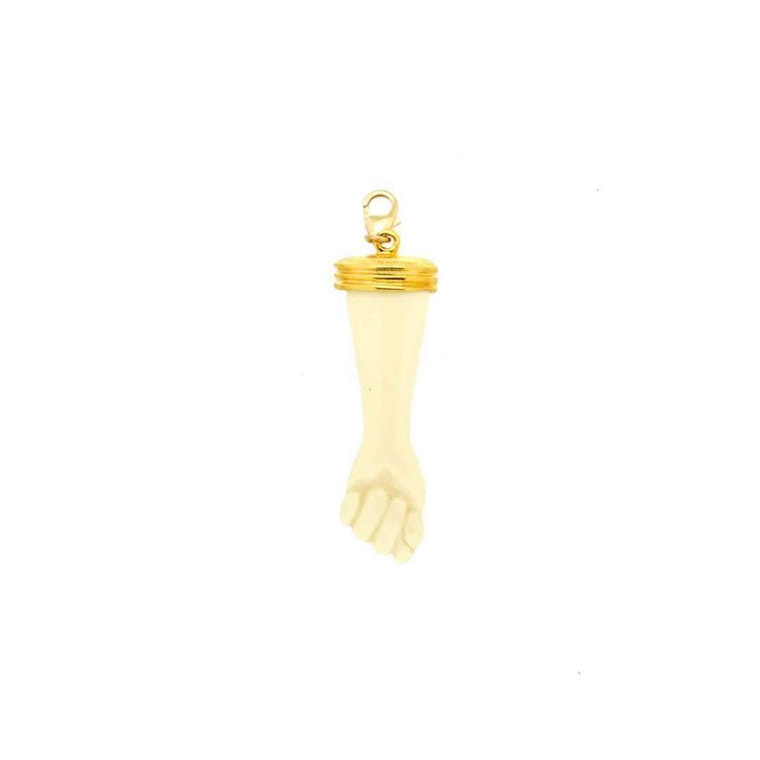 White Figa Fist Charm