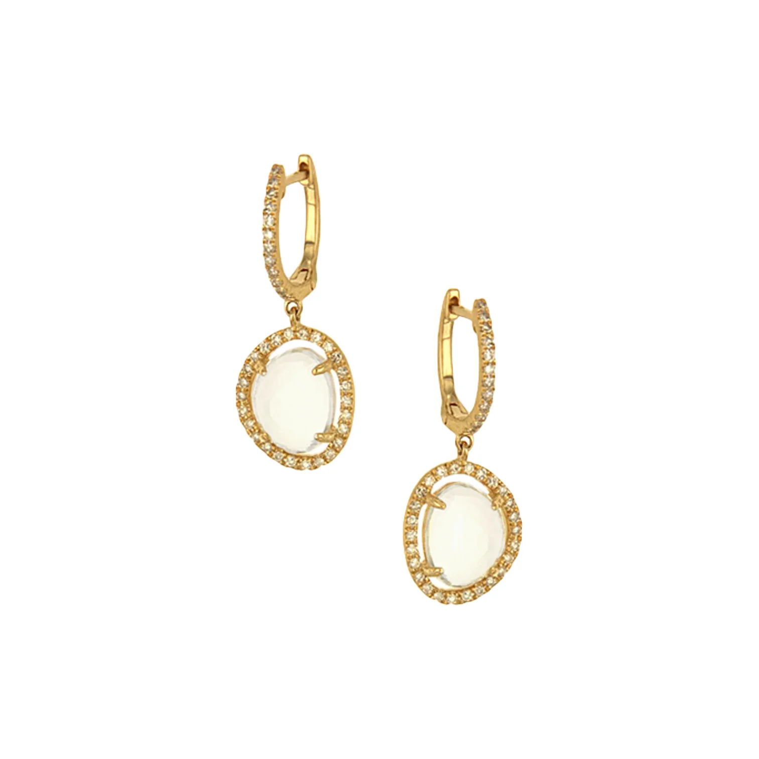 White Topaz Drop Earrings