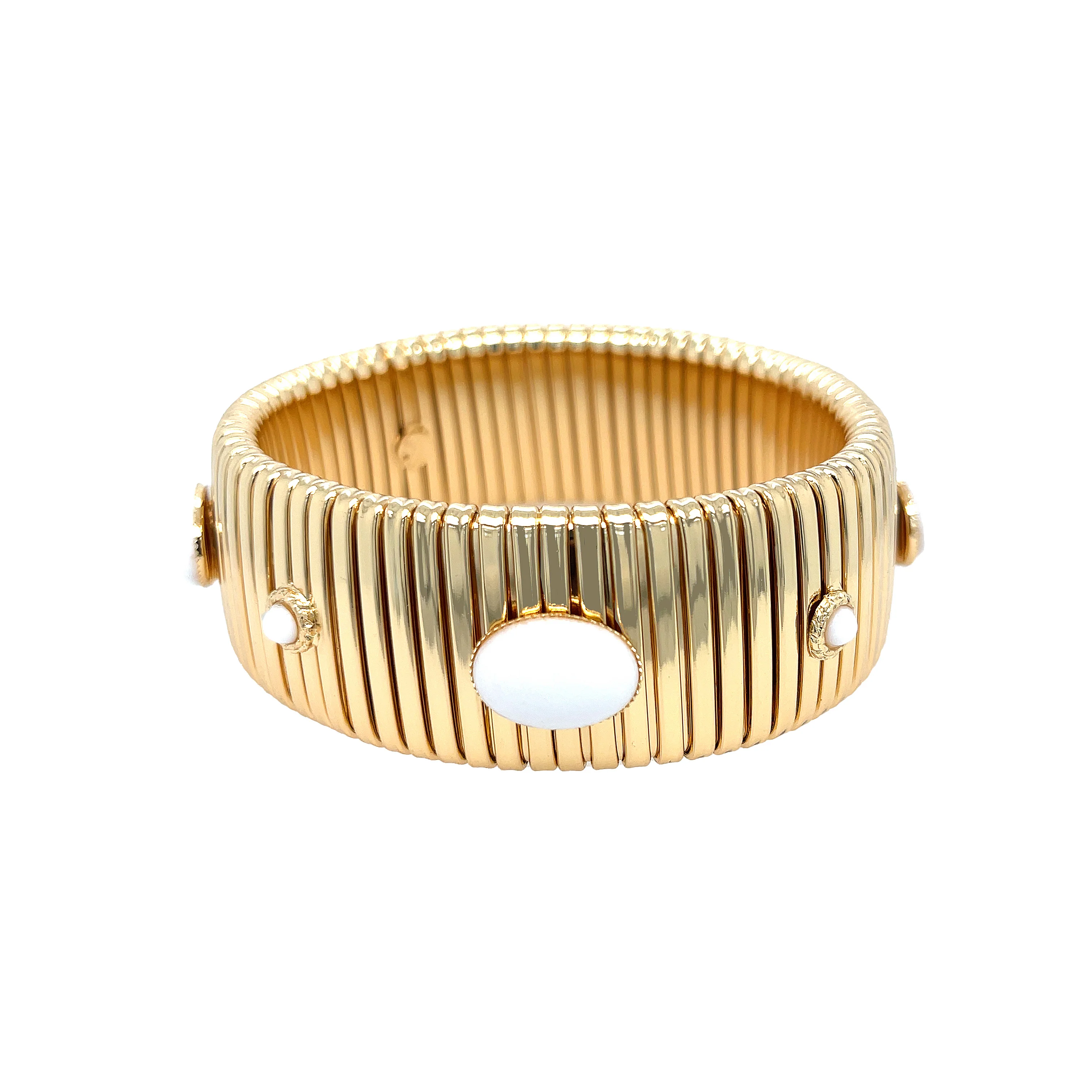 White Wide Flex Bracelet