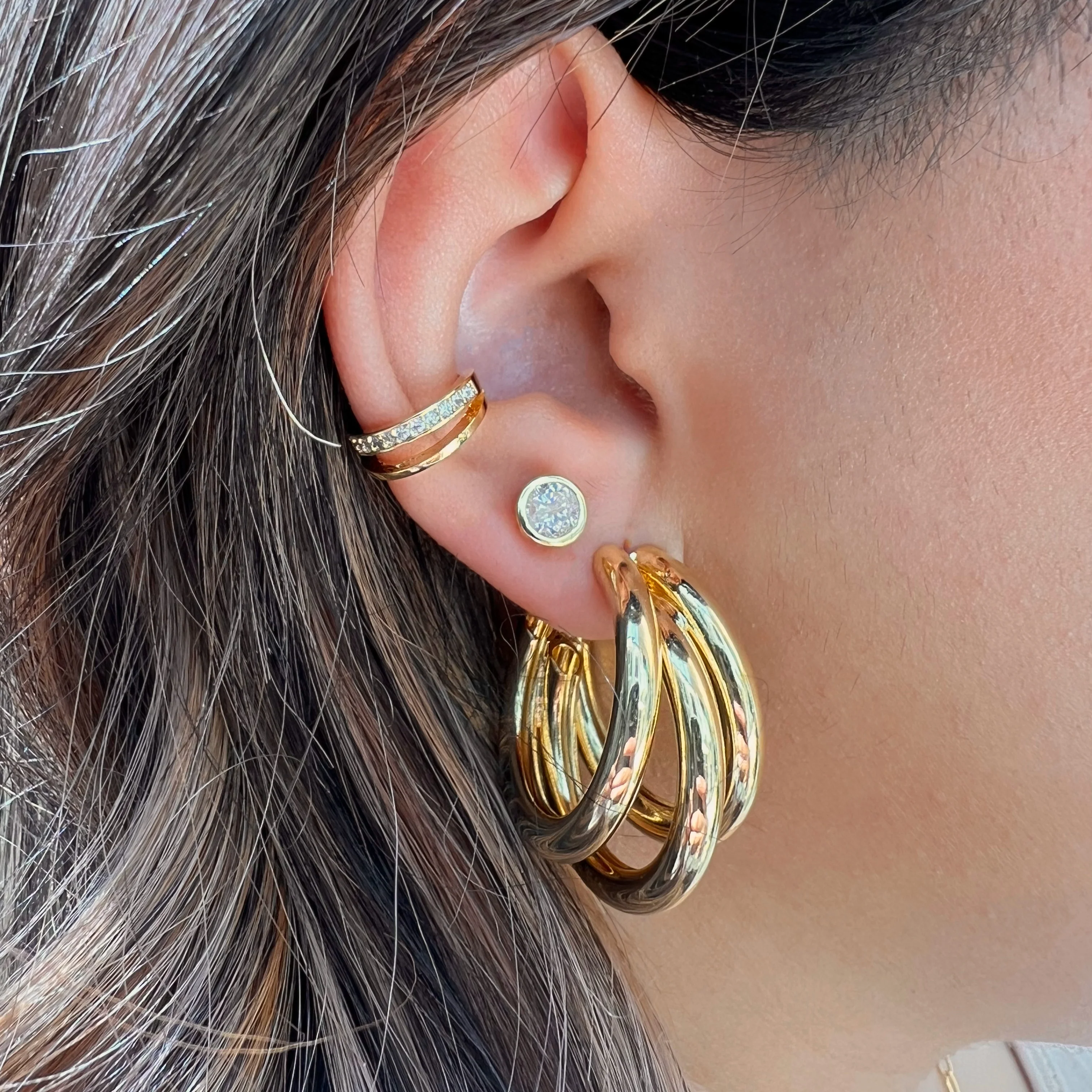 Triple Hoop Earring - Image 2